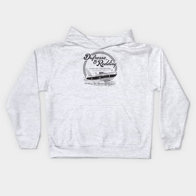 Dufresne & Redding Fishing Charters (aged look) Kids Hoodie by MoviTees.com